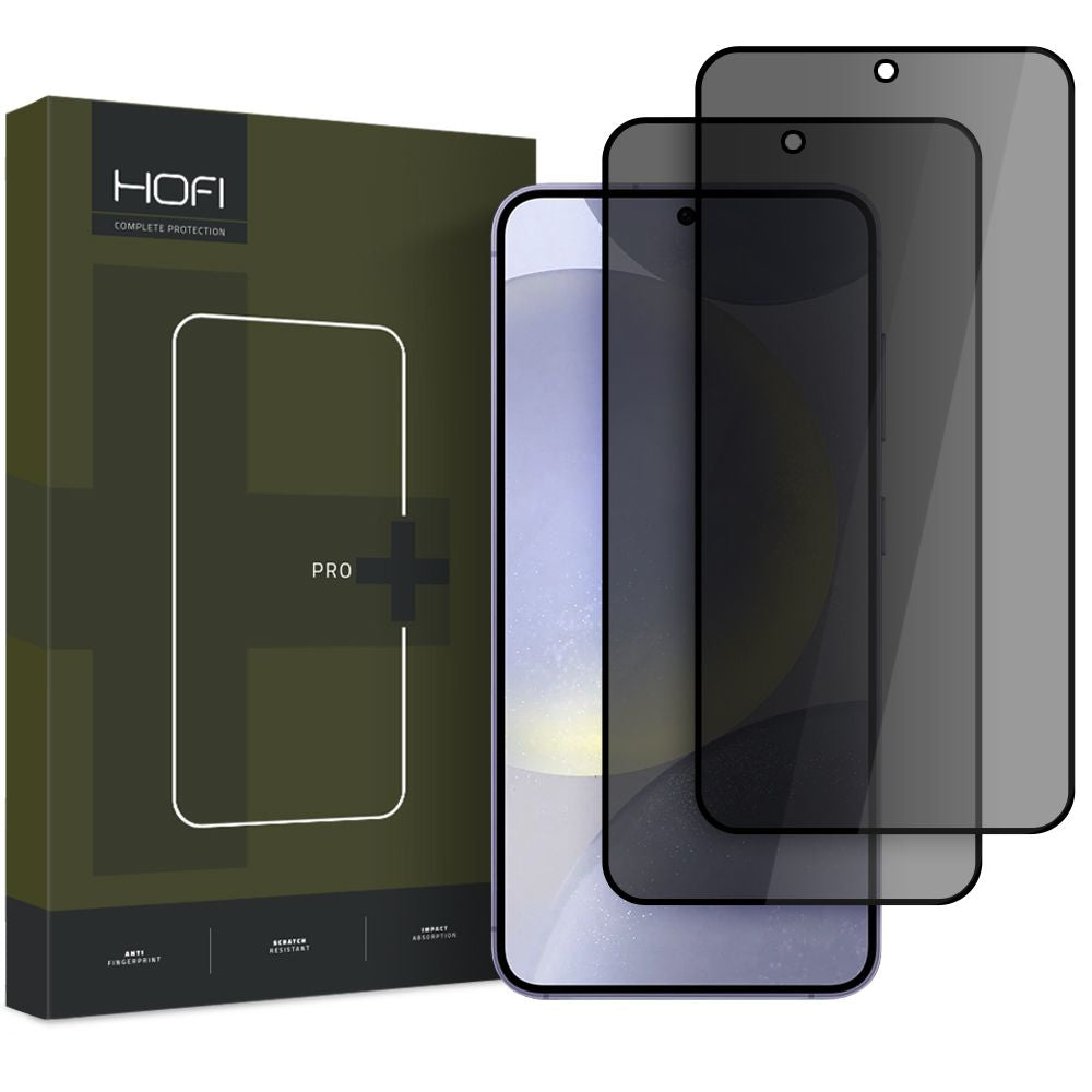 Privacy Screen Protector HOFI Glass PRO+ for Samsung Galaxy S25 S931, Tempered Glass, Full Glue, Set of 2 pieces
