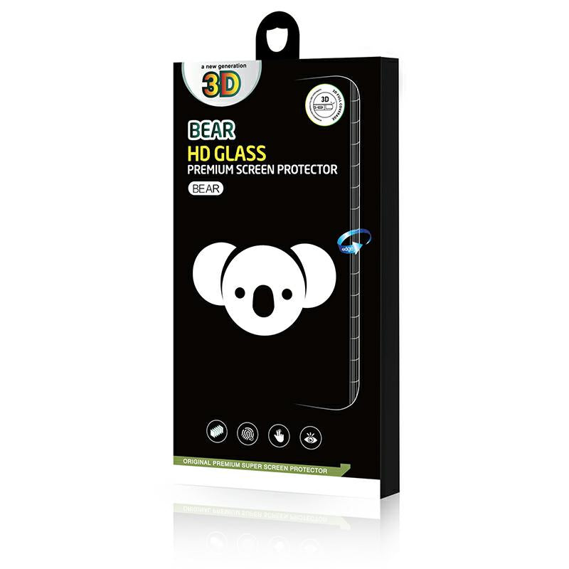 Bear HD Screen Protector for Samsung Galaxy S25 S931, Tempered Glass, Full Glue, Black