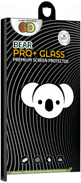 Bear PRO+ Screen Protector for Motorola Moto G15 / G15 Power, Tempered Glass, Full Glue, Black