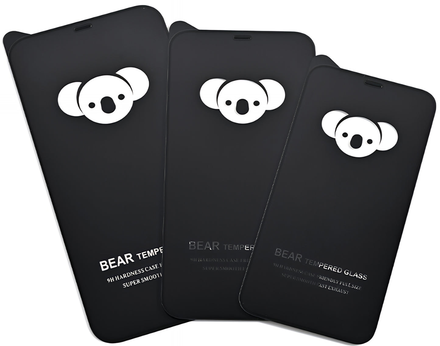 Bear HD Screen Protector for Apple iPhone 17 Pro Max, Tempered Glass, Full Glue, Black