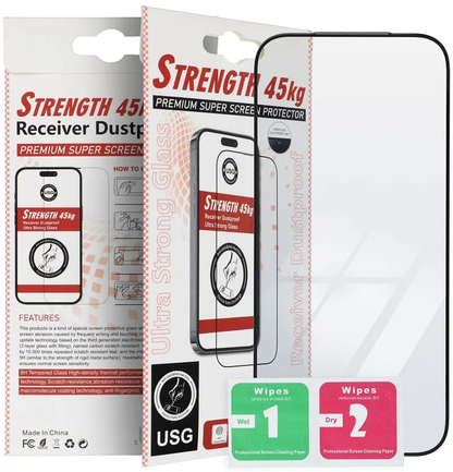 OEM Ultra Strong 45KG Screen Protector for Apple iPhone 12 / 12 Pro, Tempered Glass, Full Glue, 2.5D, Black