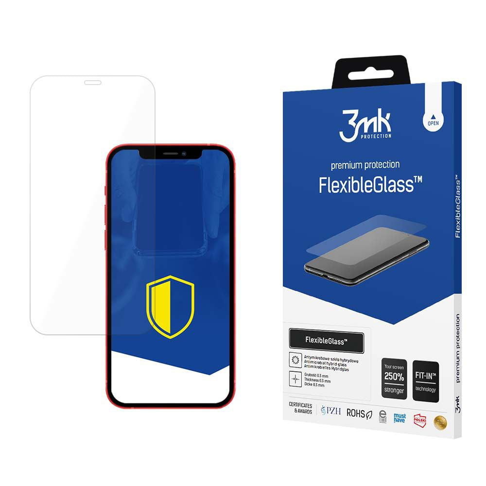 3MK FlexibleGlass Screen Protector for Apple iPhone 13, Flexible Glass, Full Glue