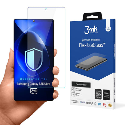 3MK FlexibleGlass Screen Protector for Samsung Galaxy S25 Ultra S938, Flexible Glass, Full Glue