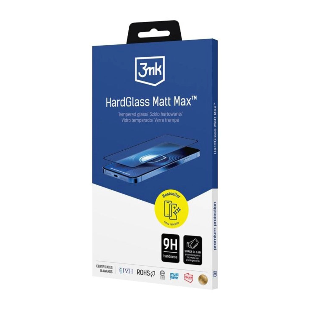 3MK HardGlass Screen Protector for Samsung Galaxy S26 Ultra, Tempered Glass, Full Glue, Black