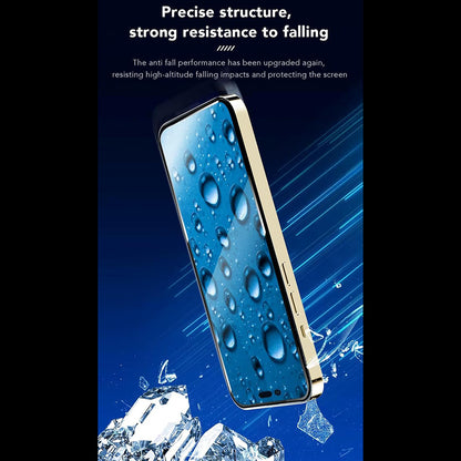 Anank 3X Reinforced Screen Protector Film for Apple iPhone 16 Pro, Tempered Glass, Full Glue, 2.5D, Black