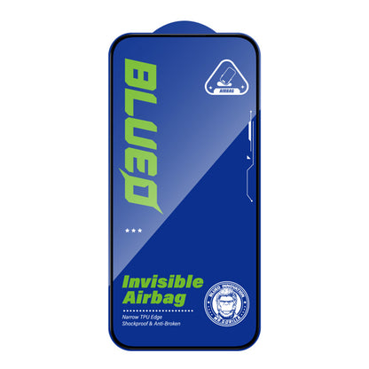 Blueo Anti-Broken Screen Protector Film for Apple iPhone 15 Pro Max, Tempered Glass, Full Glue, Black