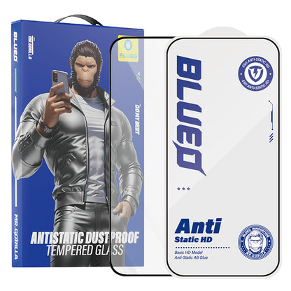 Blueo Anti-Static HD NM Screen Protector for Apple iPhone 18 Pro Max / 17 Pro Max / 16 Pro Max, Tempered Glass, Full Glue, Black