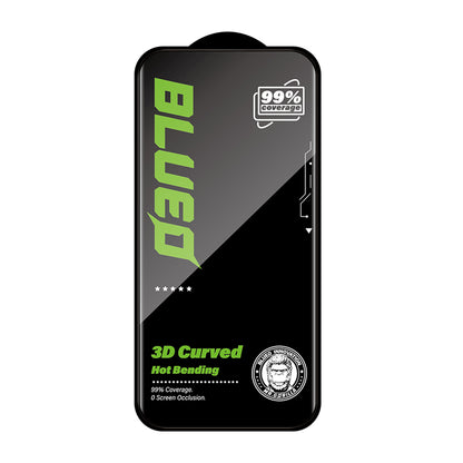 Blueo Curved Edge HD Applicator Screen Protector for Apple iPhone 18 Pro / 17 Pro / 17 / 16 Pro, Tempered Glass, Full Glue, 3D, Black