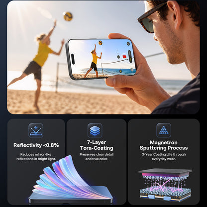 Torras OrigArmor Screen Protector for Apple iPhone 18 Pro / 17 Pro, Tempered Glass, Full Glue