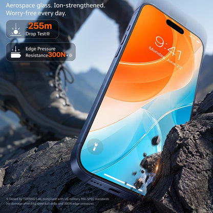 Torras Sunview AR Screen Protector Film for Apple iPhone 18 Pro / 17 Pro, Tempered Glass, Full Glue