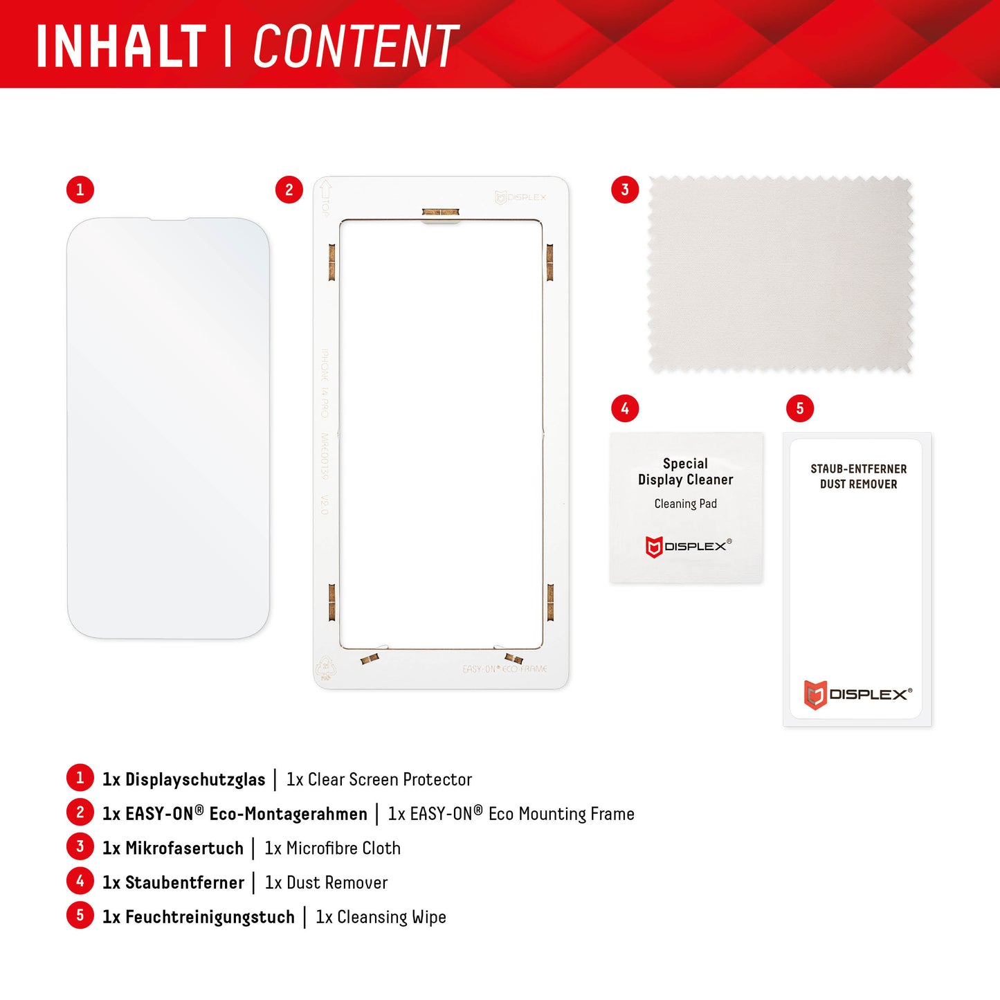 Displex Real Glass Screen Protector for Google Pixel 8 Pro, Tempered Glass, Full Glue, 2D
