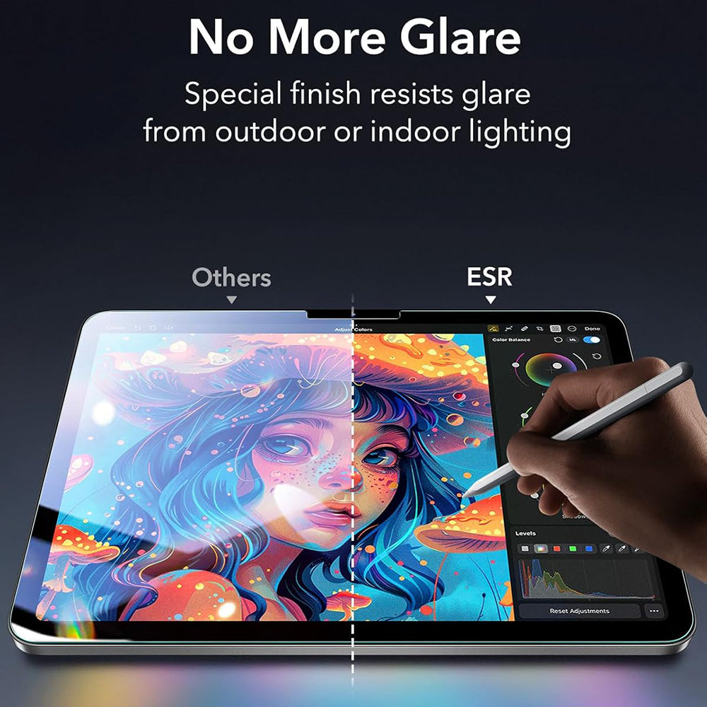 ESR Armorite Paper Feel UltraFit Screen Protector for Apple iPad Air 13 (2026) / Air 13 (2025), Tempered Glass, Full Glue