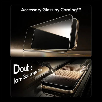 Screen Protection Film ESR UltraFit Armorite Pro for Apple iPhone 17 Pro, Tempered Glass, Full Glue, Black