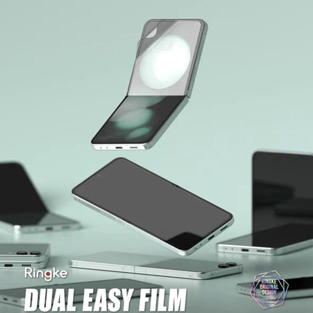 Ringke Dual Easy Interior Screen Protector for Samsung Galaxy Z Flip5 F731, Plastic, Set of 2 Pieces