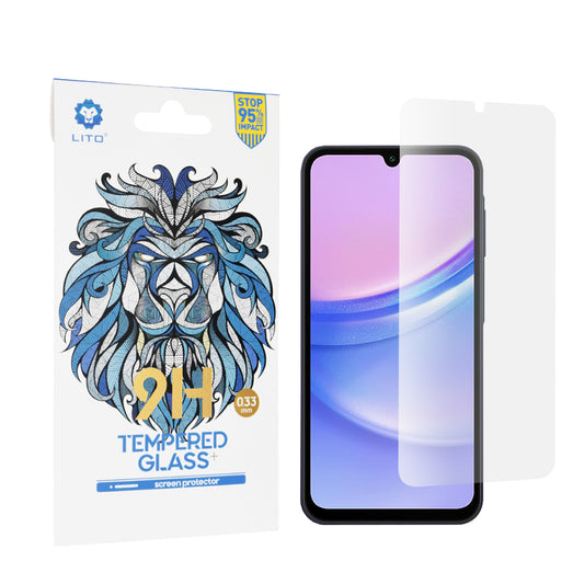 Lito Classic Screen Protector Film for Samsung Galaxy M15 / A15 5G A156 / A15 A155, Tempered Glass, Full Glue, 2.5D