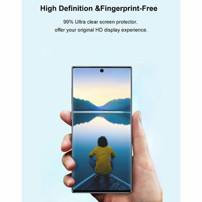 Lito Screen Protector Film for Samsung Galaxy S23 Ultra S918, Tempered Glass, UV Glue, 3D
