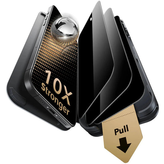 Privacy Screen Protector ESR UltraFit Armorite Pro for Apple iPhone 17 Pro, Tempered Glass, Full Glue, Set of 3 Pieces