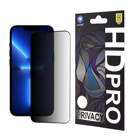 Privacy Screen Protector Lito HD Pro for Apple iPhone 14 Plus / 13 Pro Max, Tempered Glass, Full Glue