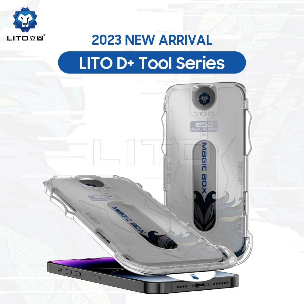 Privacy Screen Protector Lito Magic Glass Box D+ Tools for Apple iPhone 16 Pro, Tempered Glass, Full Glue