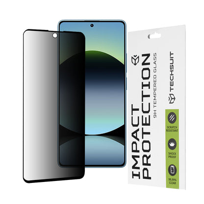 Privacy Techsuit Screen Protector for Xiaomi Redmi Note 14S, Tempered Glass, Full Glue, 111D