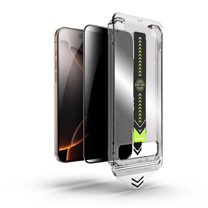 Privacy Screen Protector Techsuit TitanGlass for Apple iPhone 16 Pro Max, Tempered Glass, Full Glue