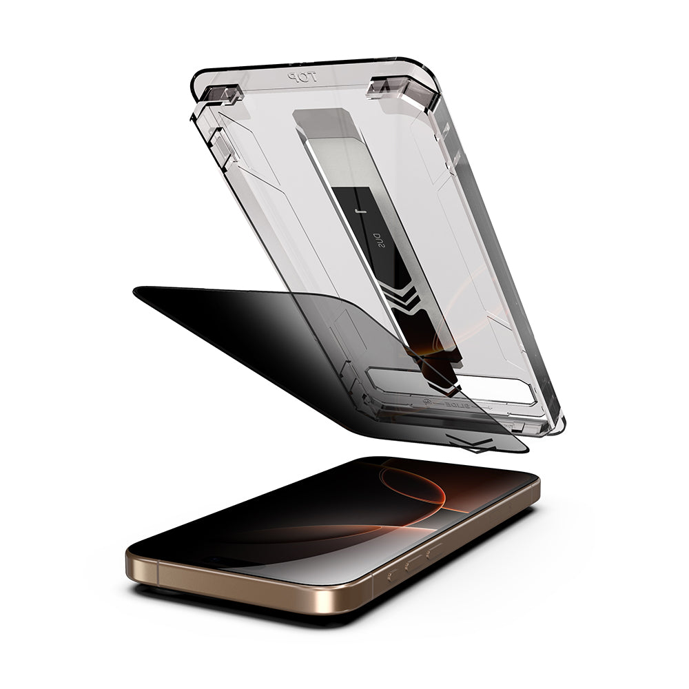 Privacy Screen Protector Techsuit TitanGlass for Apple iPhone 16 Pro Max, Tempered Glass, Full Glue, Set of 2 pieces