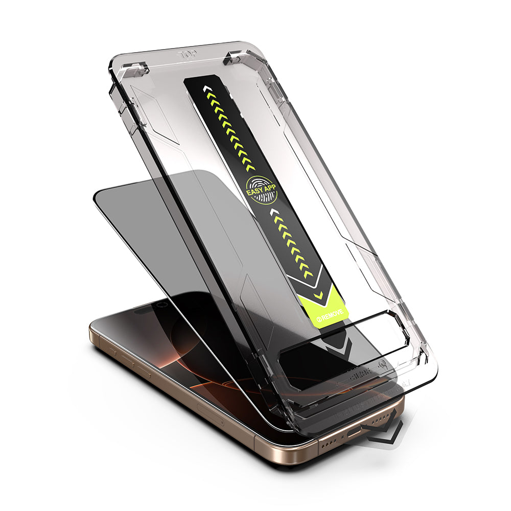 Privacy Screen Protector Techsuit TitanGlass for Apple iPhone 18 Pro, Tempered Glass, Full Glue