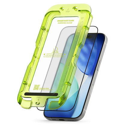 Ringke Easy Slide Screen Protector for Apple iPhone 17, Tempered Glass, Full Glue, Set of 2 pieces