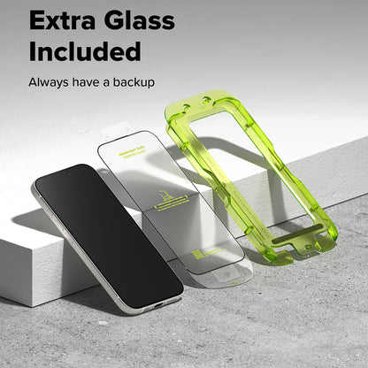 Ringke Easy Slide Screen Protector for Apple iPhone 17, Tempered Glass, Full Glue, Set of 2 pieces