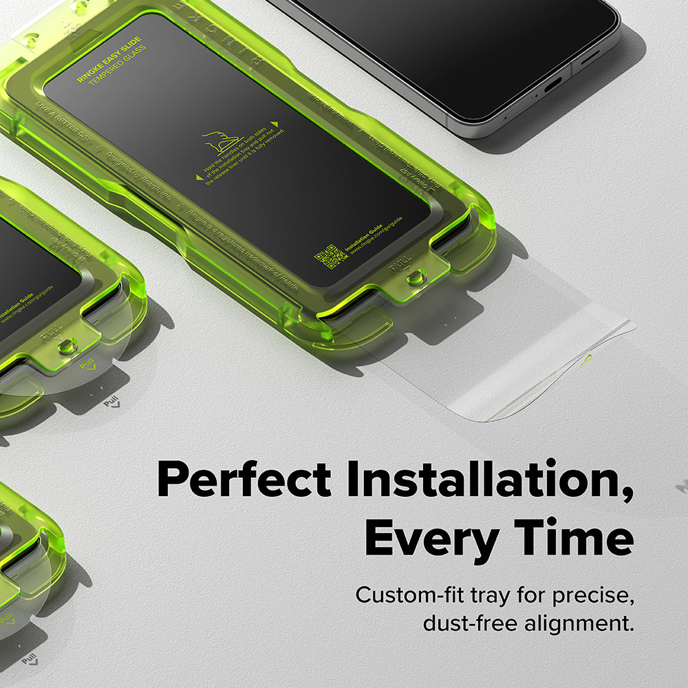 Ringke Easy Slide Screen Protector for Samsung Galaxy A57 5G, Tempered Glass, Full Glue, Set of 2 Pieces