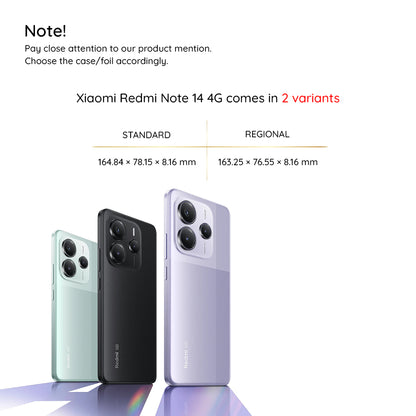 Smart Protection Premium Classic Screen Protector for Xiaomi Redmi Note 14 4G (Standard), Plastic, Set of 2 pieces