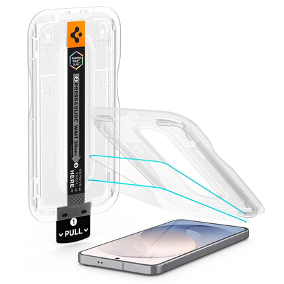 Spigen GlastR EZ FIT Pro HD Screen Protector for Samsung Galaxy S26 FE S741, Tempered Glass, Full Glue, Set of 2 pieces AGL11811