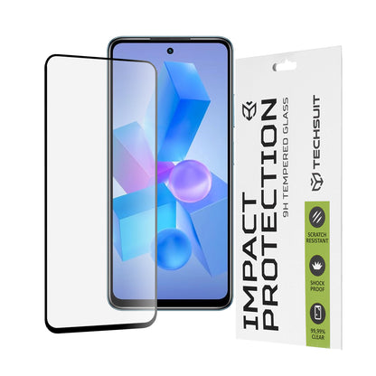 Techsuit Screen Protector Film for Tecno Spark 20 Pro / Pova 5 Pro / Hot 40 / Hot 40 Pro, Tempered Glass, Full Glue, 111D, Black
