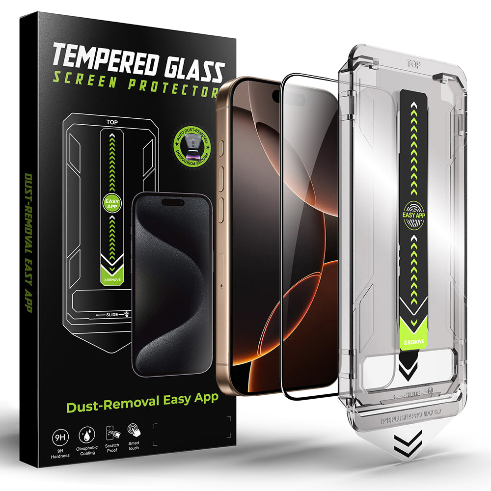 Techsuit TitanGlass Screen Protector for Apple iPhone 11 / XR, Tempered Glass, Full Glue, Black