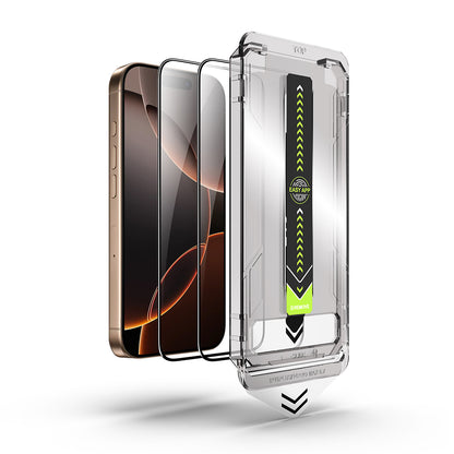 Techsuit TitanGlass Screen Protector for Apple iPhone 11 / XR, Tempered Glass, Full Glue, Set of 2 pieces, Black