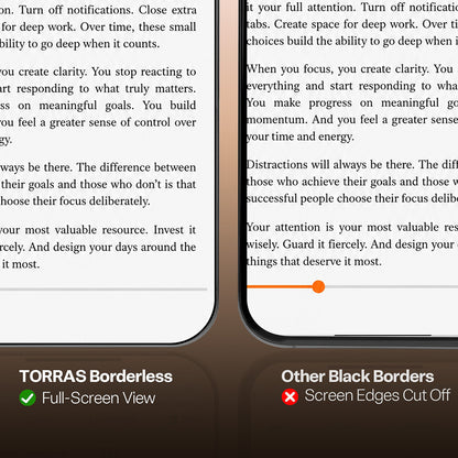 Torras HD Screen Protector Film for Apple iPhone 18 Pro / 17 Pro, Tempered Glass, Full Glue