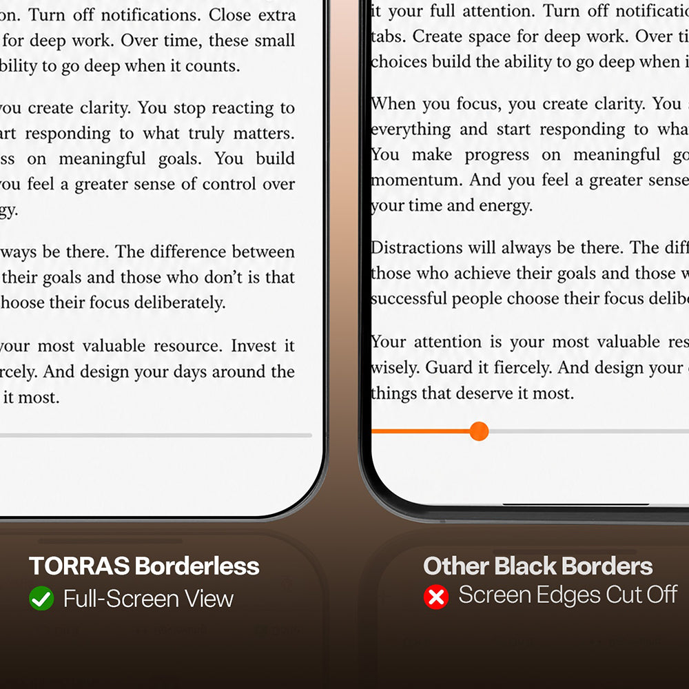 Torras HD Screen Protector Film for Apple iPhone 18 Pro Max / 17 Pro Max, Tempered Glass, Full Glue