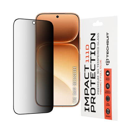 Privacy Techsuit Screen Protector for Honor 600 Pro / 600, Tempered Glass, Full Glue, 111D