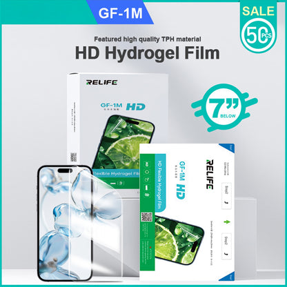 Relife GF-1M Hydrogel / TPU Film for Sunshine C3 Mix Ultra UV Vacuum Laminating Machine, 120mm x 210mm, Set of 50 pieces