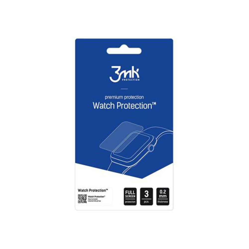 3MK Arc Protection Film for Xiaomi Watch 5, Set of 3 Pieces, Plastic