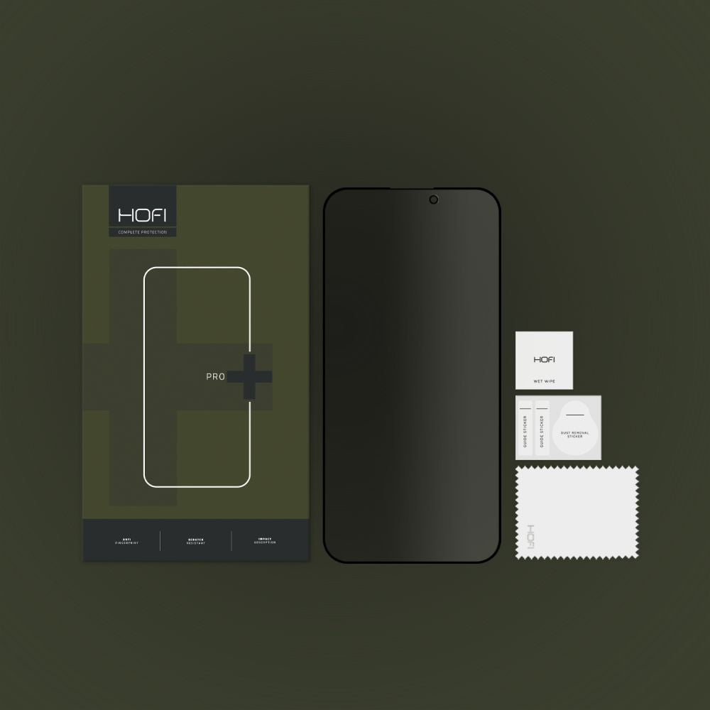 Privacy Screen Protector HOFI PRO+ for Apple iPhone 14 Pro, Tempered Glass, Full Glue