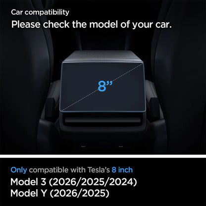 Spigen GlastR Slim Anti-Glare Screen Protector for Tesla Y Navigation (2026 / 2025) / 3 (2026 / 2025 / 2024), Tempered Glass AGL07586