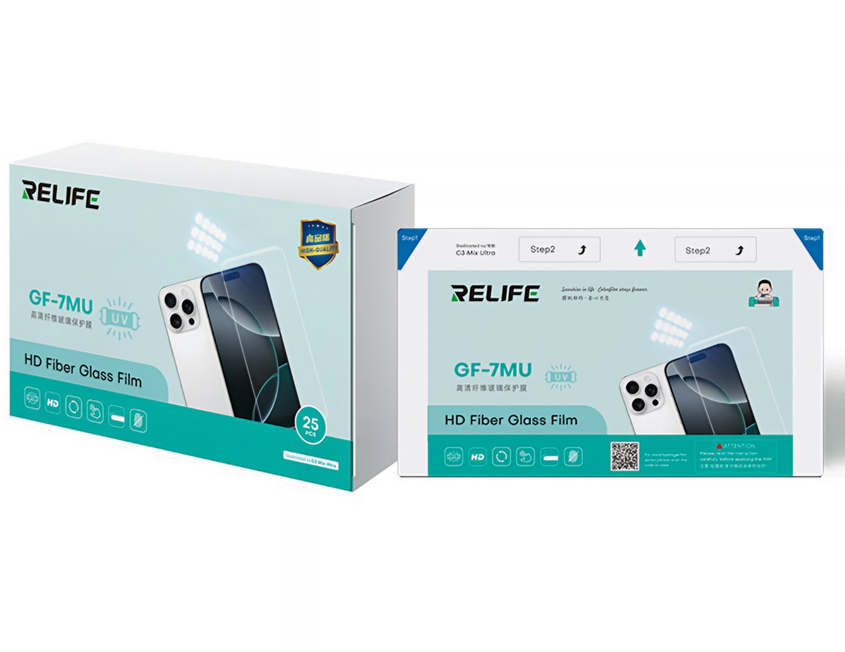 Relife GF-7MU Flexible Fiber Glass Film for Sunshine C3 Mix Ultra UV Vacuum Laminating Machine, 120mm x 210mm, Set of 25 pieces