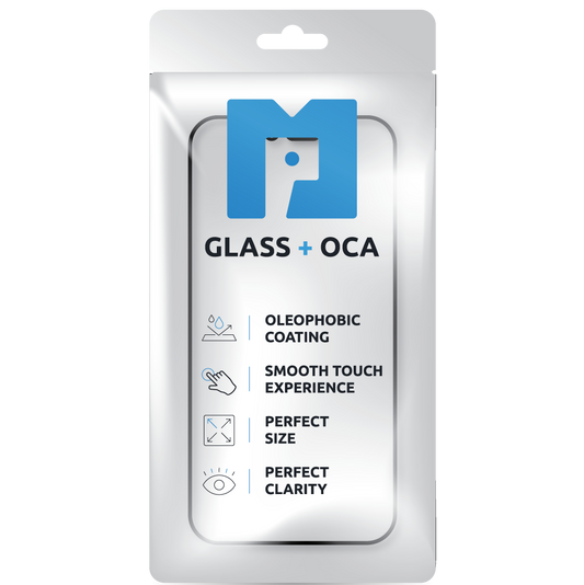 Screen Glass + OCA MP compatible with Apple iPhone 16, Black