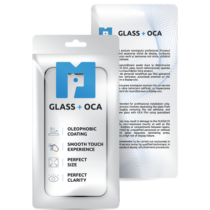 Screen Glass + OCA MP compatible with Apple iPhone 16 Plus, Black