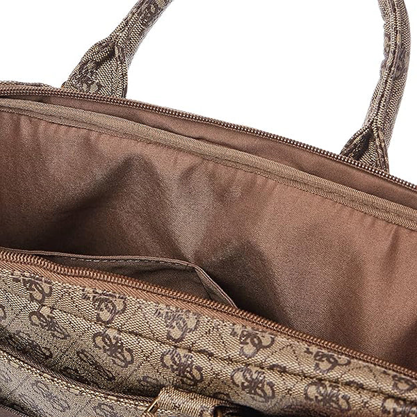 Guess 4G Metal Logo Bag for 15inch - 16inch Laptop, Brown