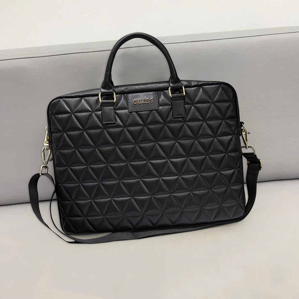 Guess Quilted Bag for 15-inch Laptop, Pink