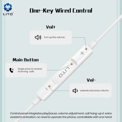 Handsfree 3.5m Lito LF01A, White