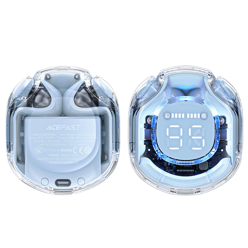 Acefast T8 Bluetooth Handsfree, TWS, Blue