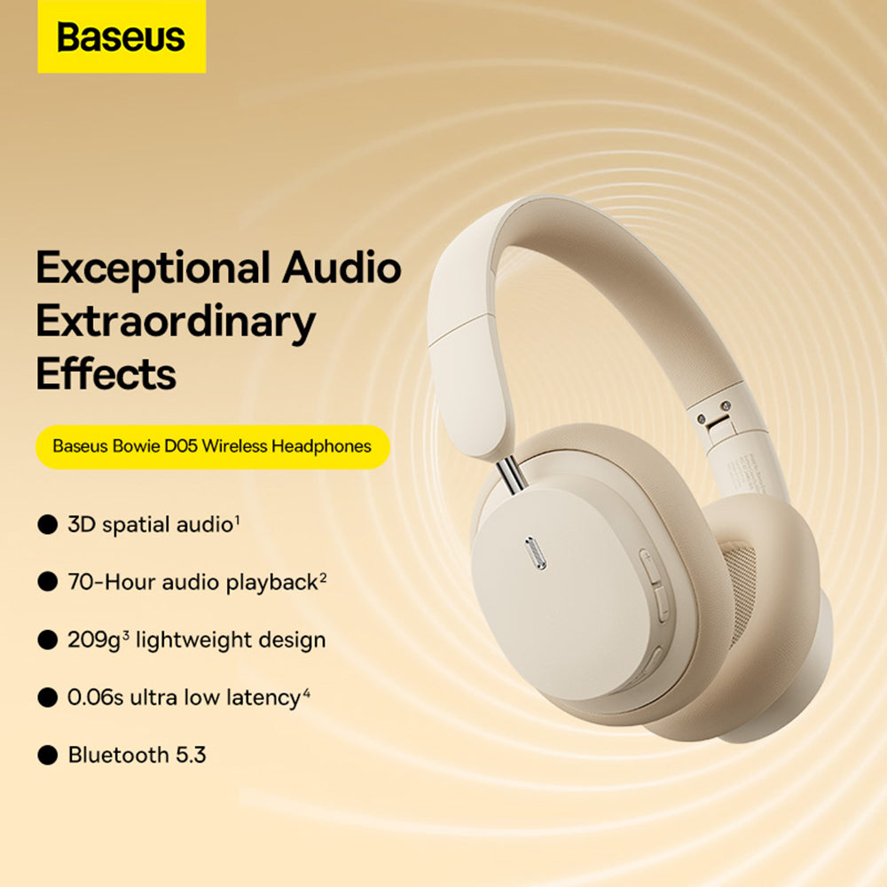 Handsfree Bluetooth Baseus Bowie D05, MultiPoint, A2DP, Crem NGTD020202 